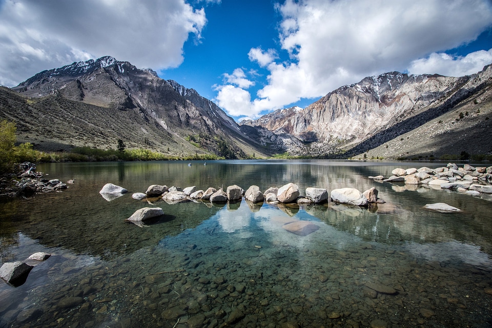 Scenic Lake landscape of Convict Lake photo