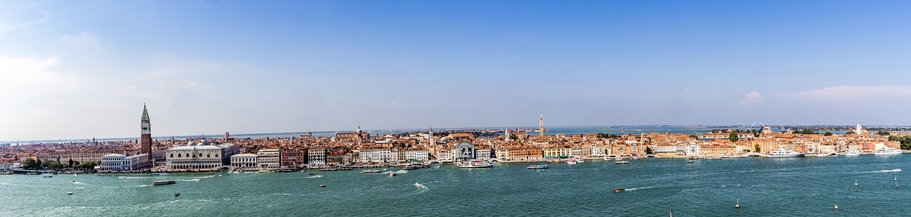 Panoramic View of Venice in Italy