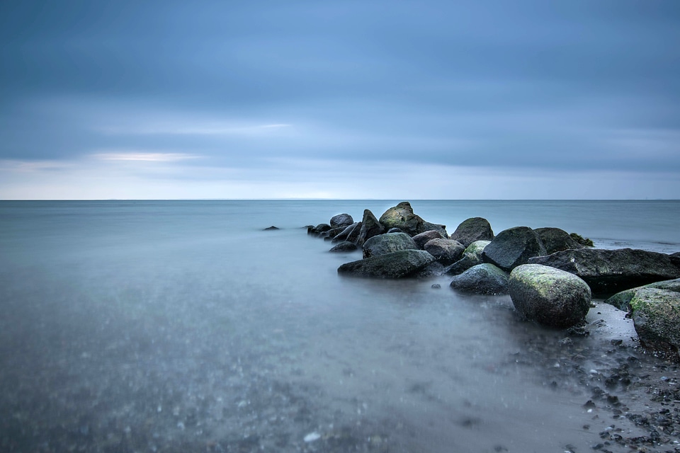 Misty Water and cloudy skies