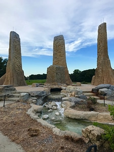 Monument with stream and water photo