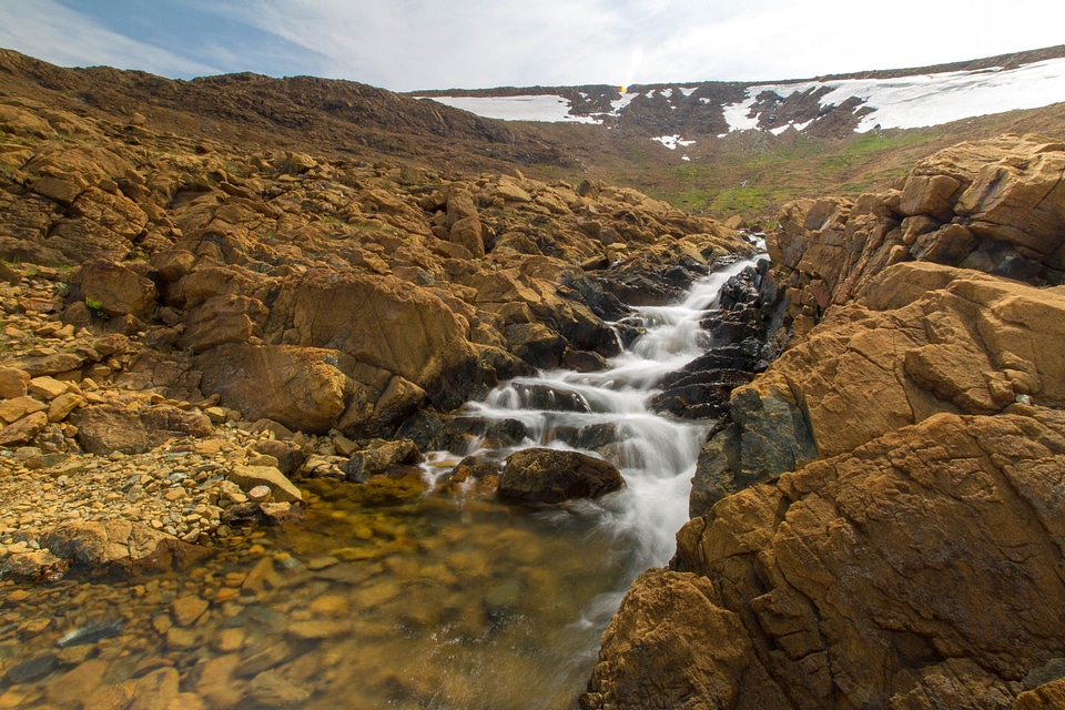 Cascading Streams on the mountainside in Gros Morne National Park