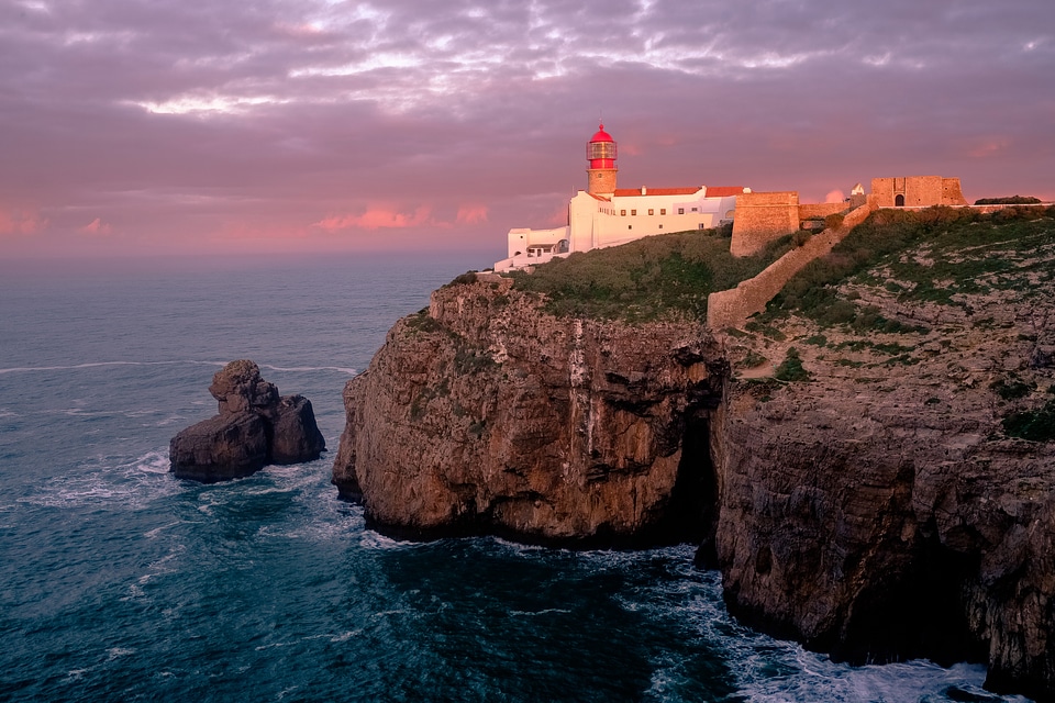 Cabo de São Vicente at sunrise in Spain
