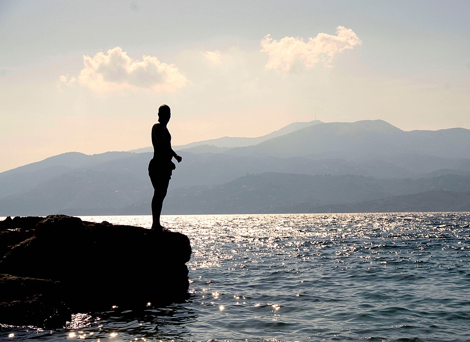 Person standing by the Seaside in Albania