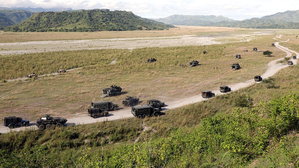Tactical Vehicles moving in the Philippines