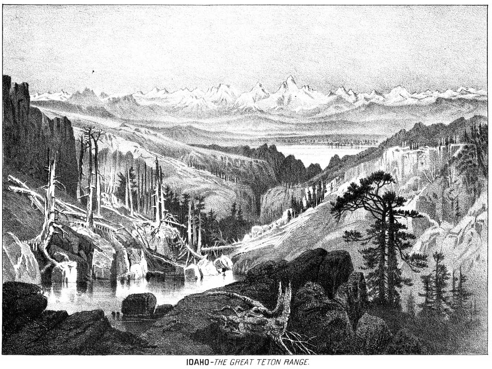 Idaho, the Grand Teton Range, 1886