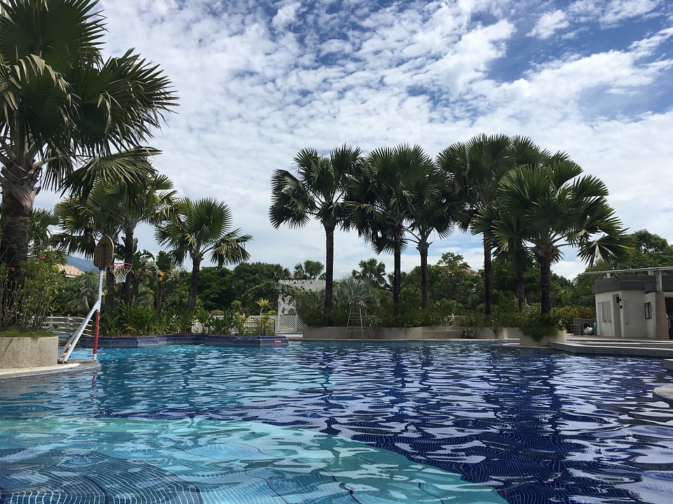 Pool at tropical resort