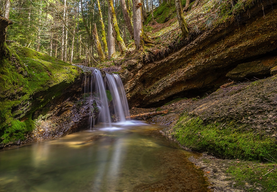 Small Waterfall in the forest scenic