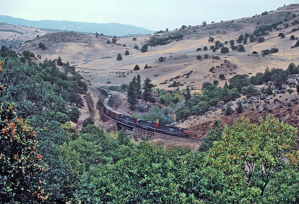 Westbound Train moving across the landscape