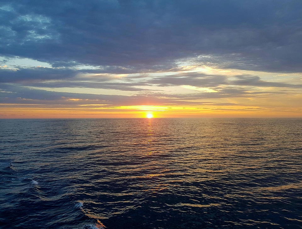 Sunrise over the ocean in Nova Scotia