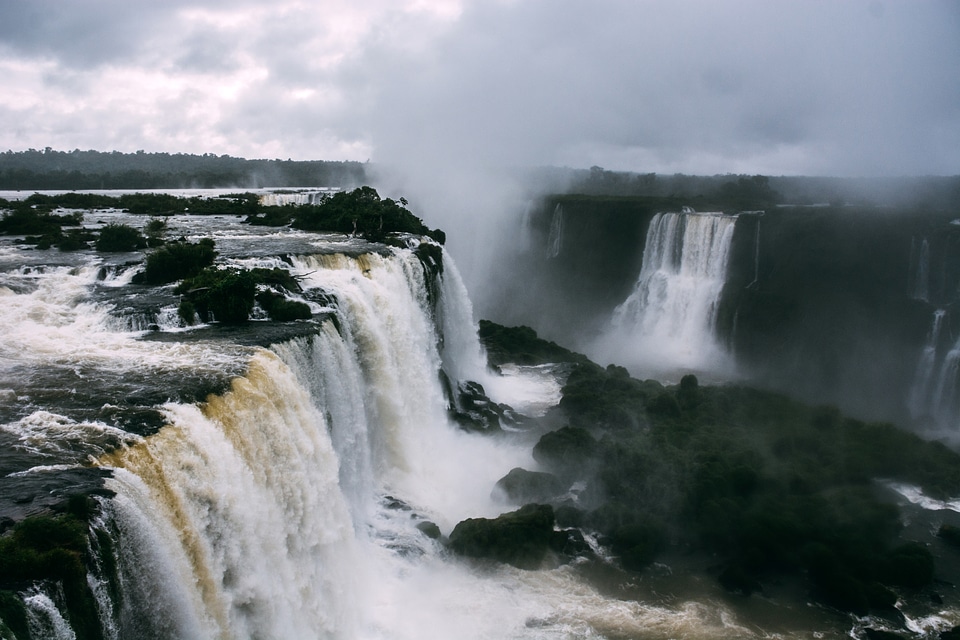 Scenic Waterfalls over the gorge