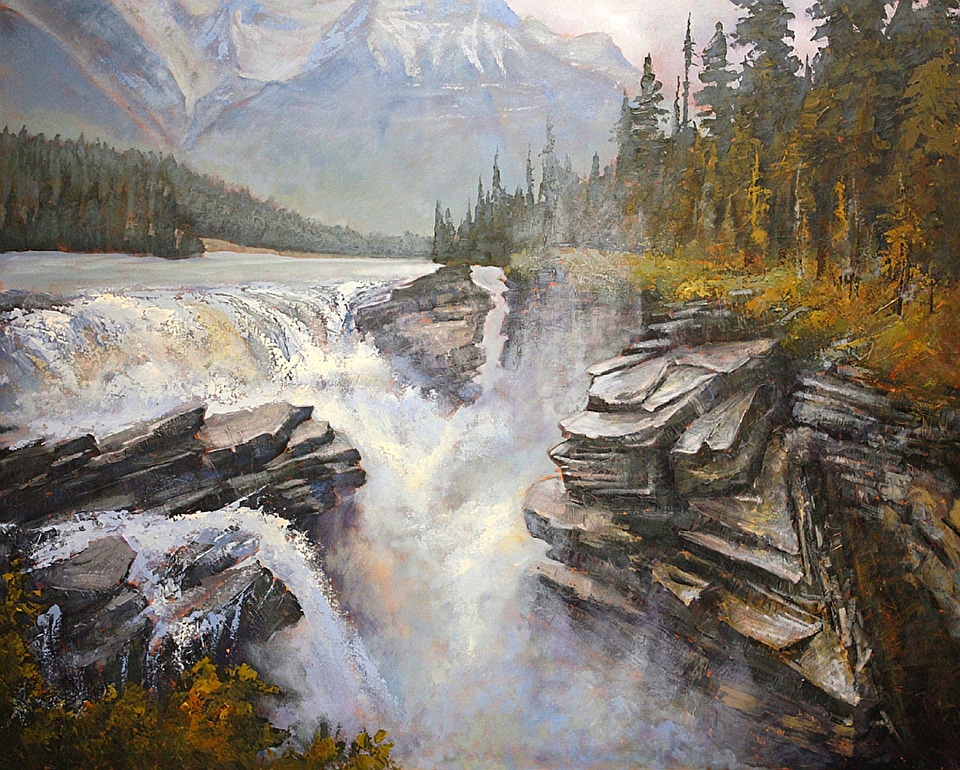 Waterfall landscape in nature