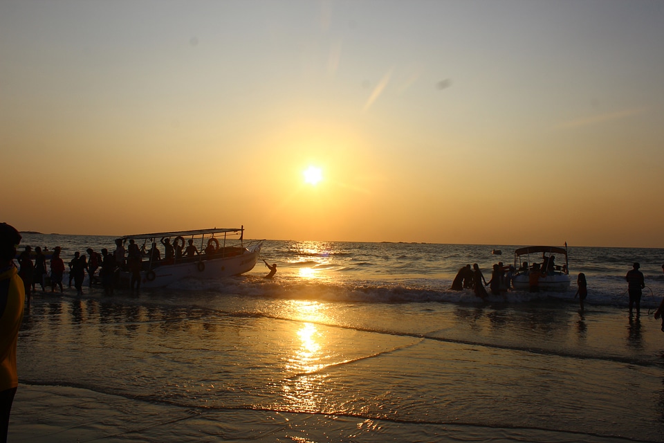 Sunset at Malpe Beach in India