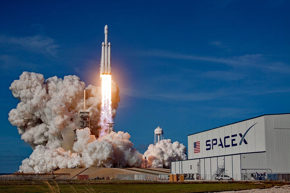 Rocket launching from SpaceX