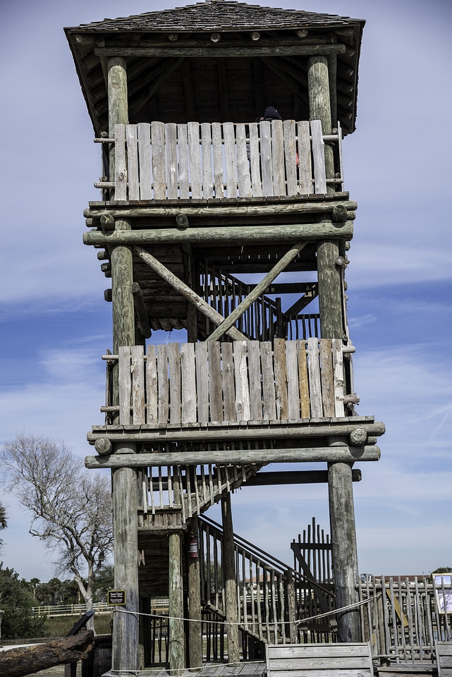 Wooden Observation Tower in St. Augustine
