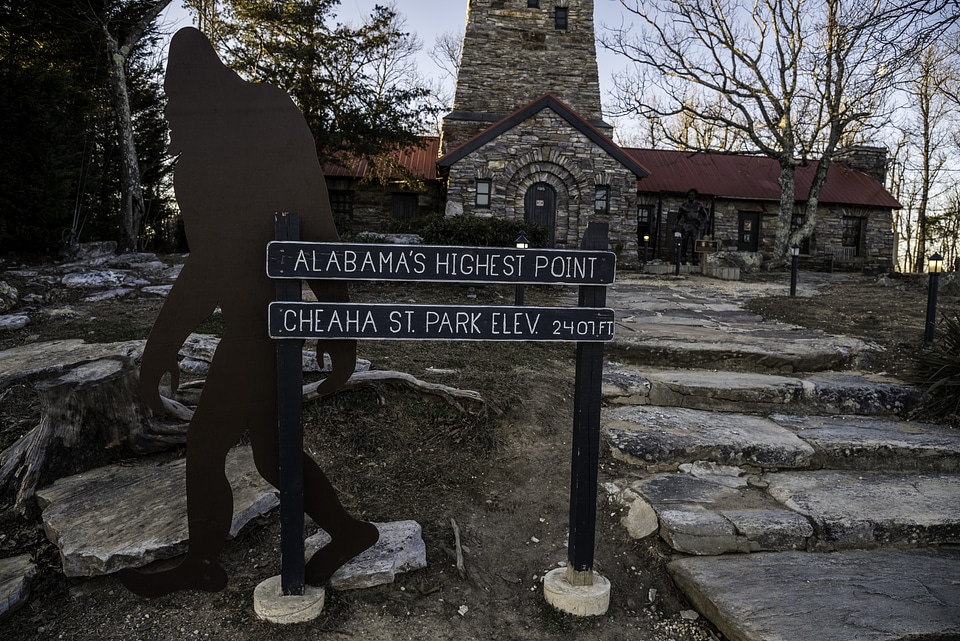 Cheaha Mountain High Point Sign