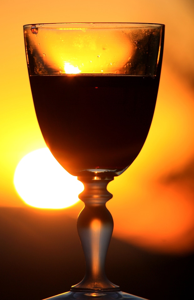 Drink alcohol sunset