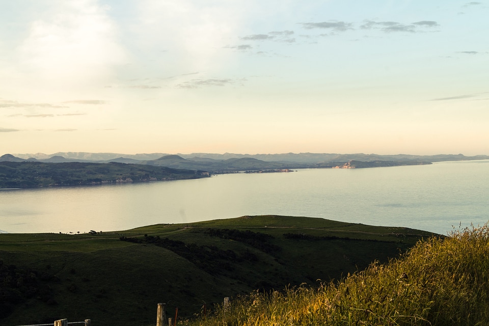 Landscape of mouth of the Waikouaiti River