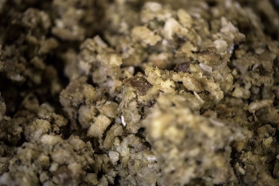 Close up of Stuffing Food