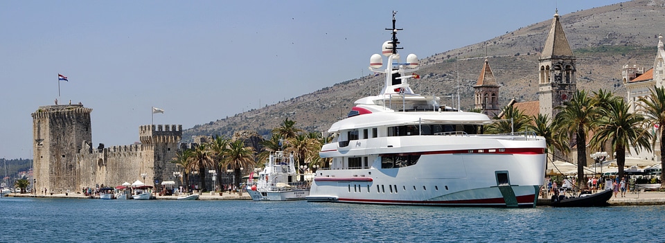 Cruiseboat in port in Croatia