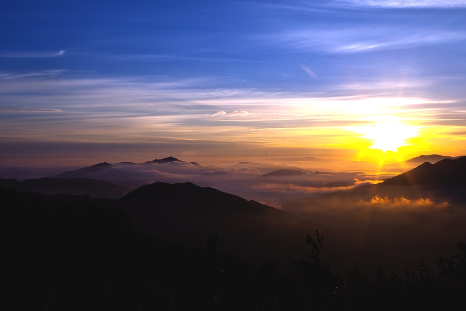 Mountain sunrise solar