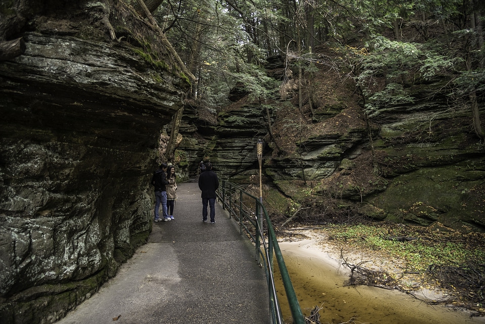 People on the Trail to Witches Gulch at Wisconsin Dells