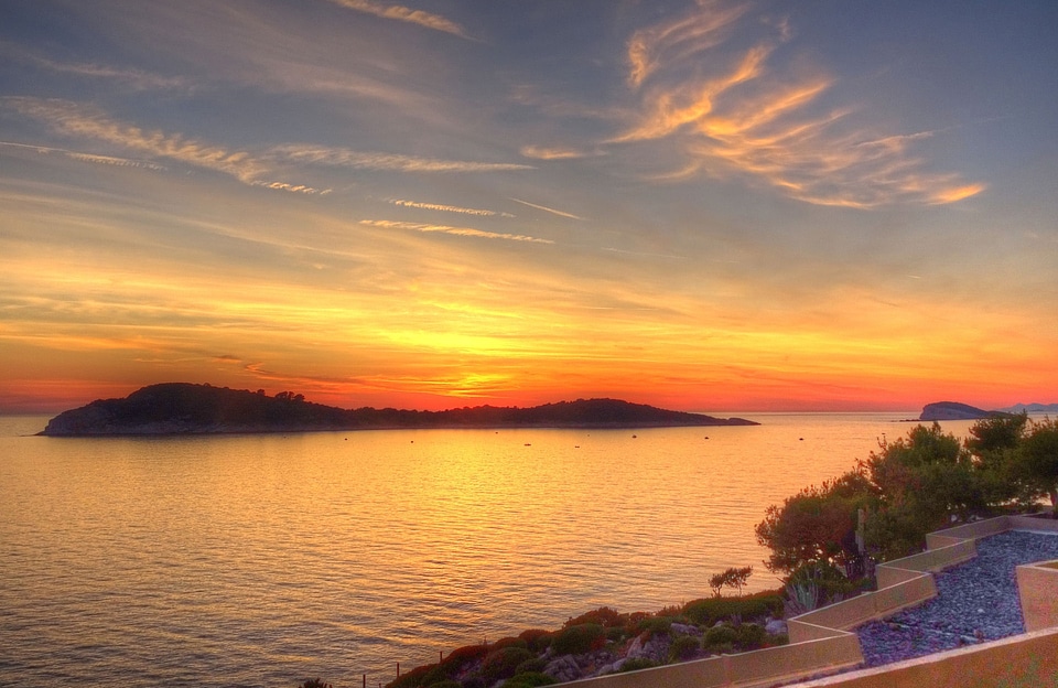 Sunset By the shore in Croatia