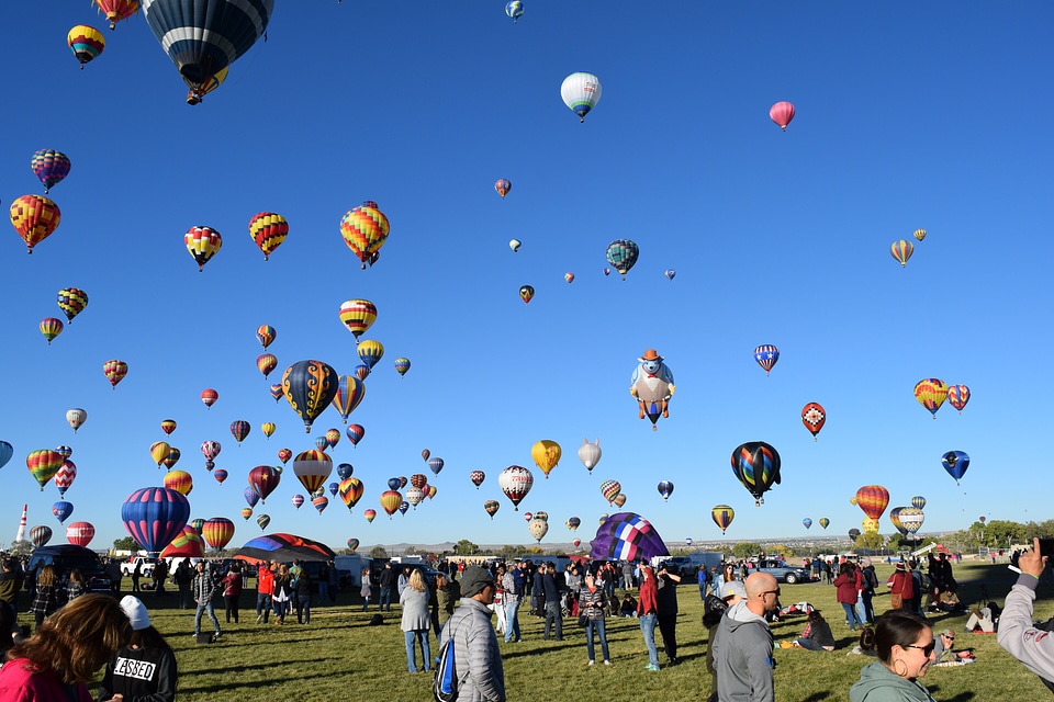People watching Balloon Festival