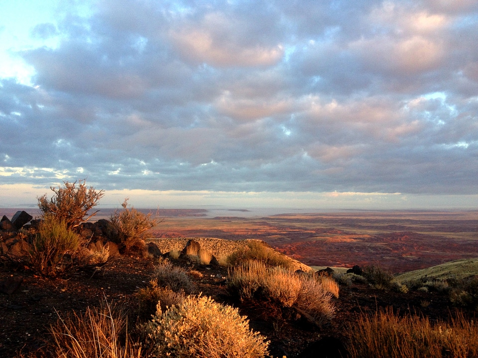 Scenic landscape over Pilot Rock Sunset