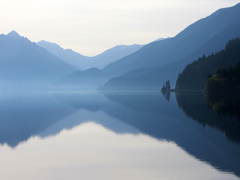 Scenic Lake Crescent at Olympic National Park