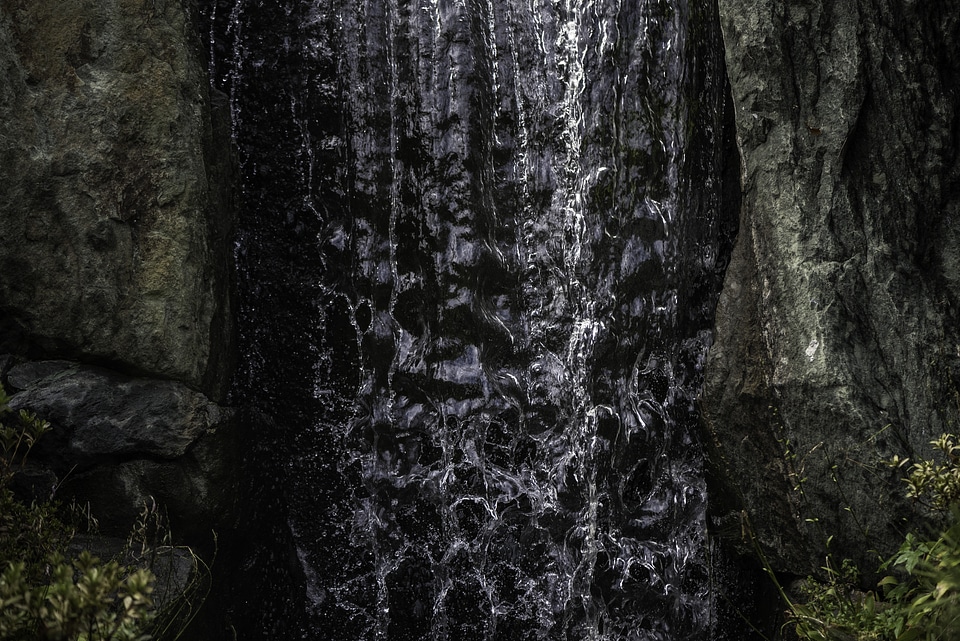 Falling Waterfall in the Japanese Gardens