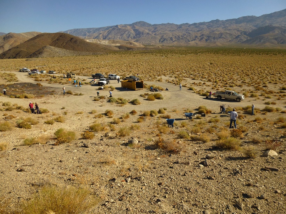 Desert landscape and Cleanup in California photo