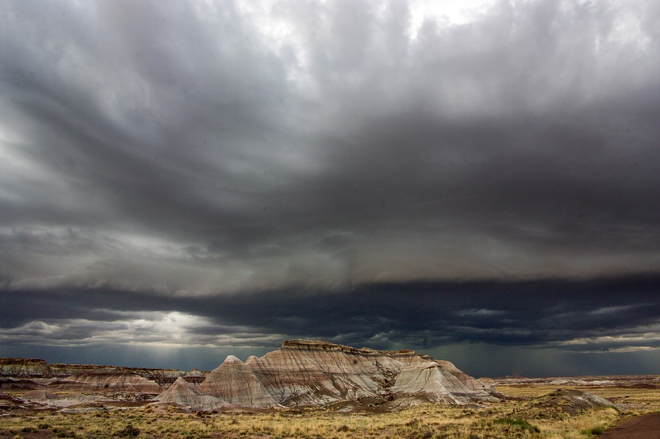 Storm Clouds over the Petrified Forest Landscape