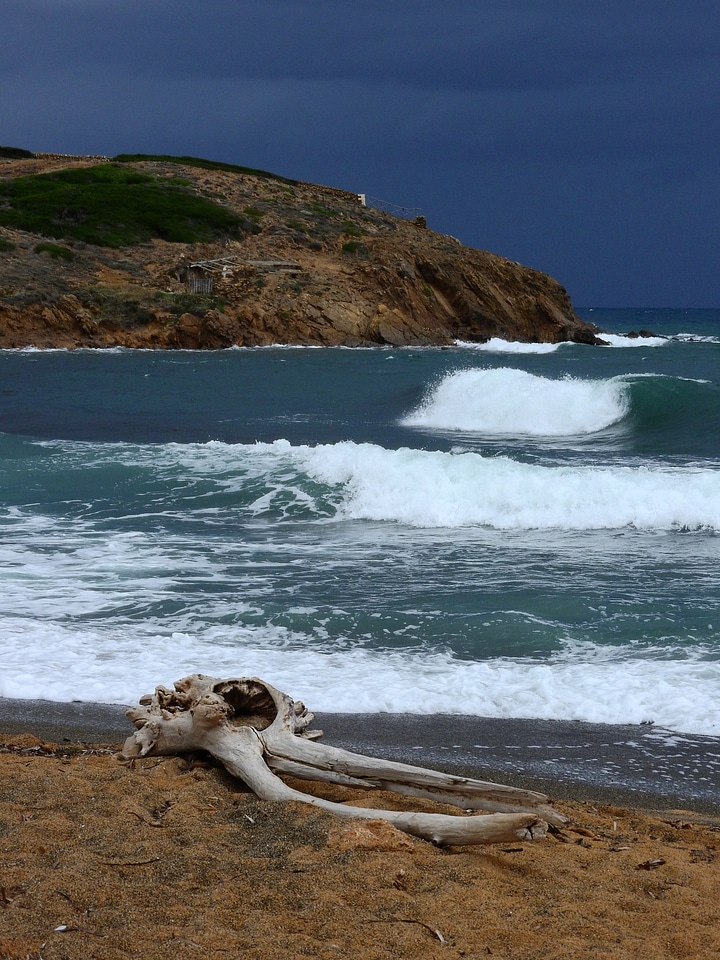 Storm waves landscapes on the ocean