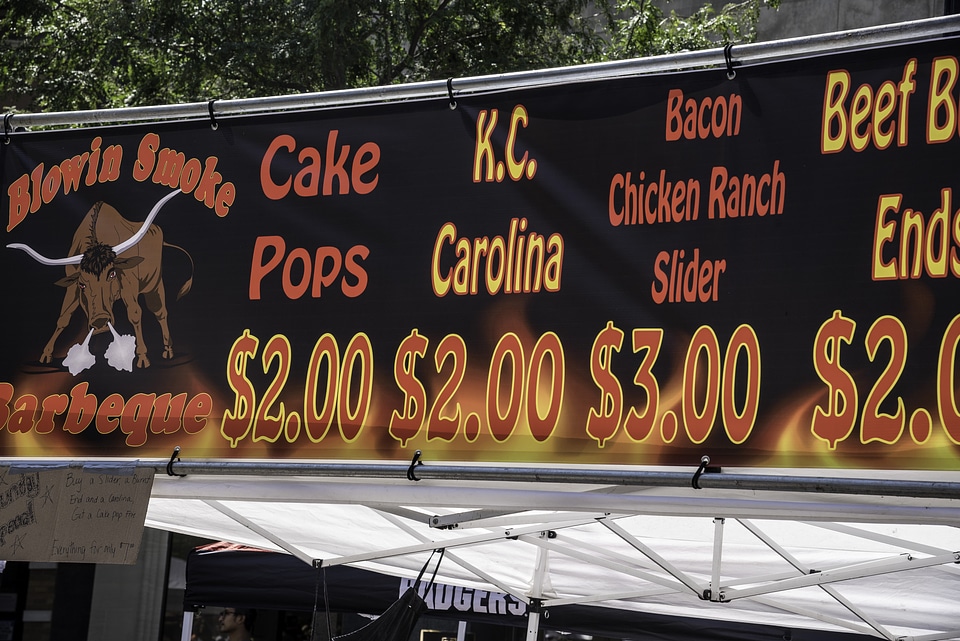 Blowin Smoke BBQ Stand at Taste of Madison, Wisconsin