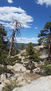 Rocky landscape on the trail in big bear