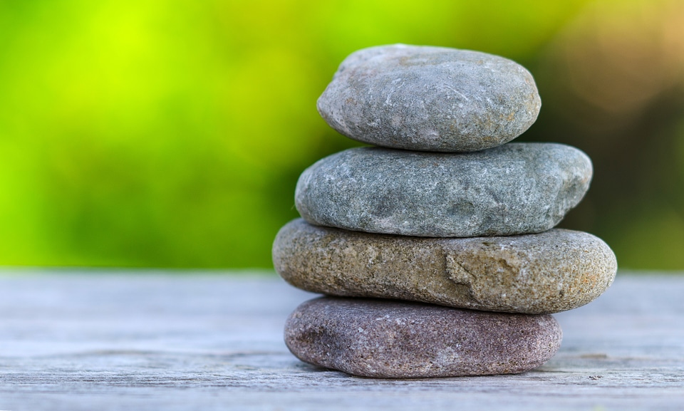 Stack of flat rocks