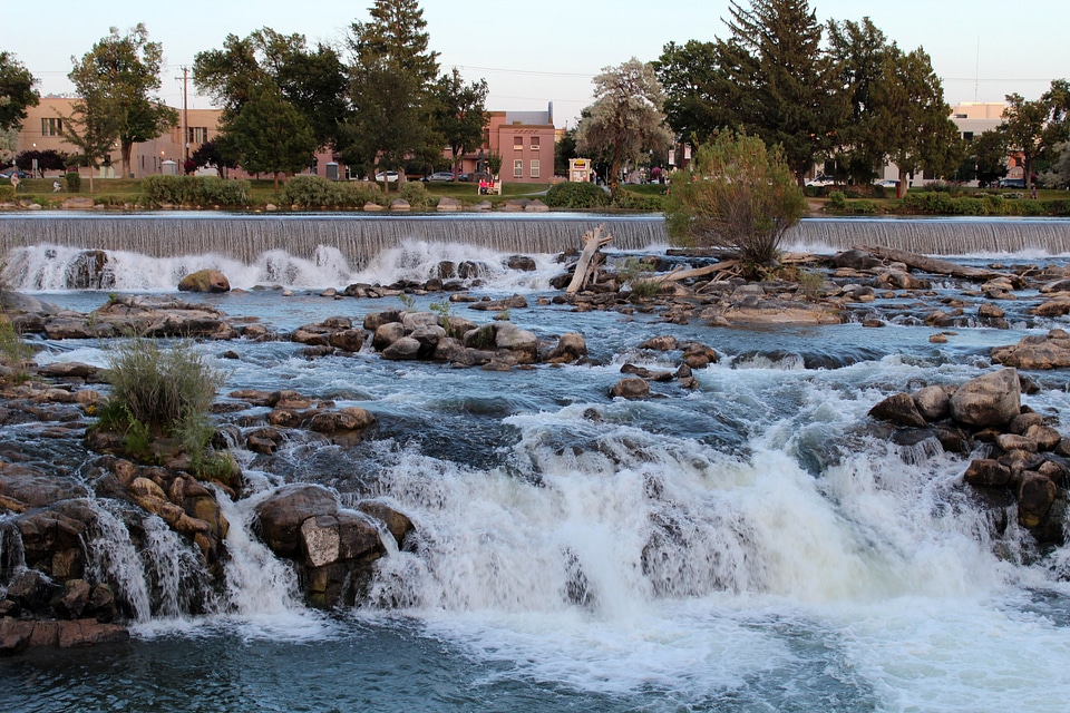 Cascade and waterfalls landscape on Snake River, Idaho