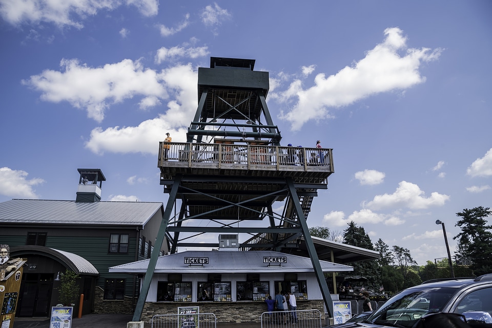 Sky Behind the Zipline Tower at Wisconsin Dells