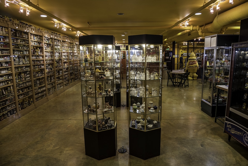Display Cases at the National Mustard Museum