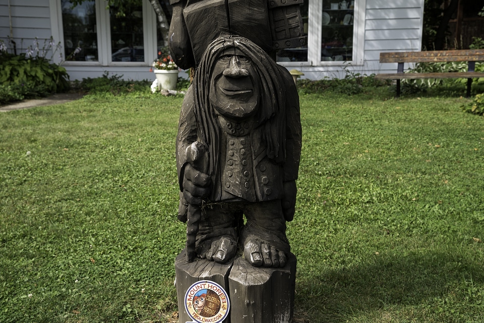 Wooden Lawn Troll in Mount Horeb