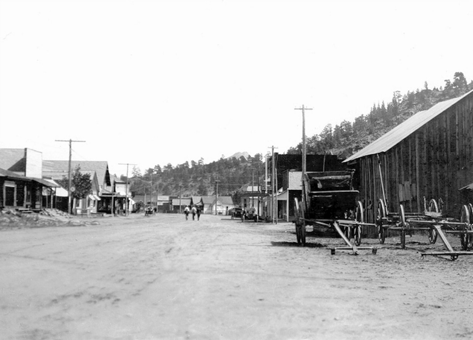 Main Street in 1912 in Estes Park, Colorado