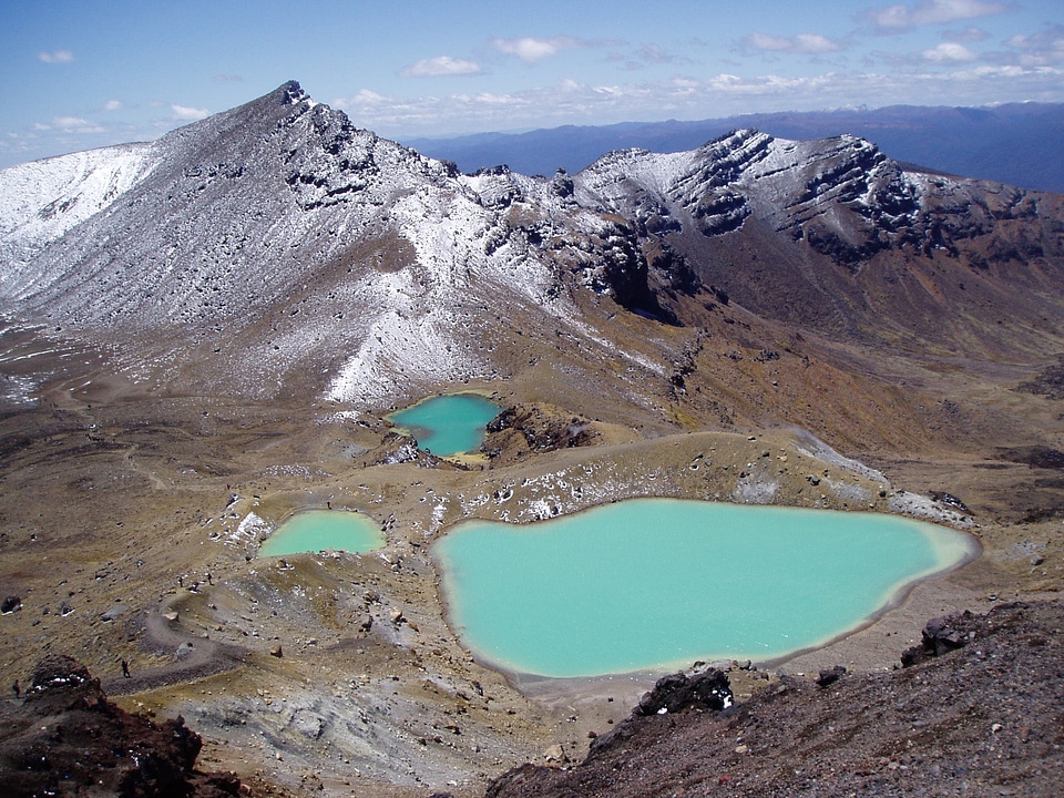 New zealand tongariro crossing emerald lakes