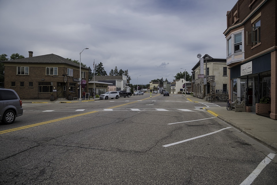 Streets of Sauk City in Wisconsin