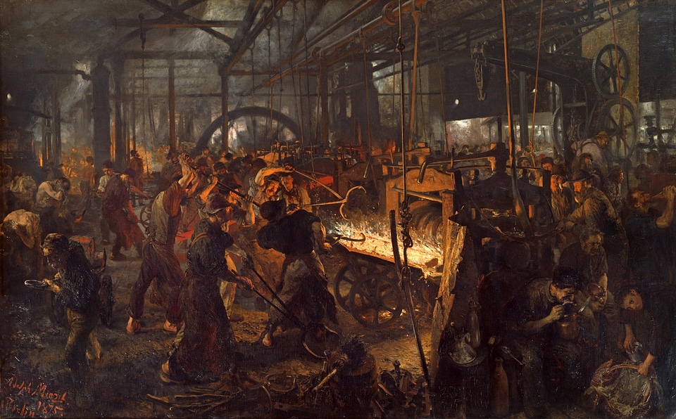 Steelworks at Königshütte in the 1870s in Chorzow, Poland