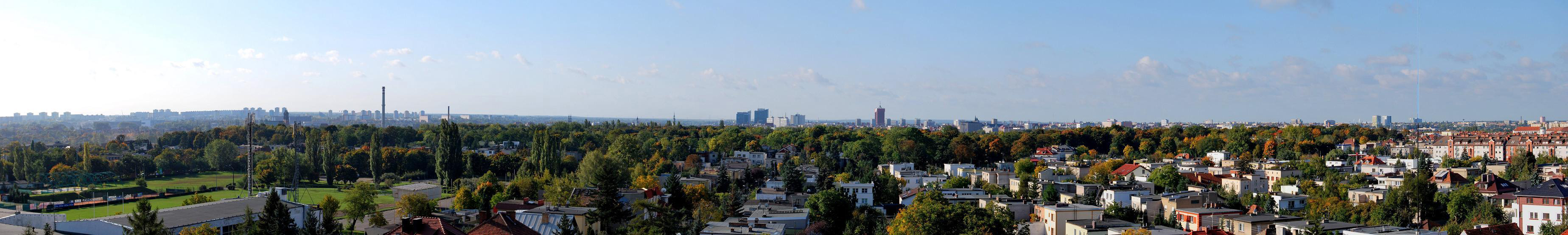 Panoramic view of Poznań in Poland