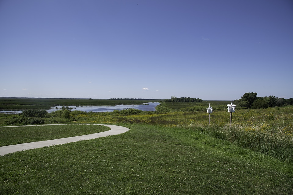 Landscape of the wetlands from the Visitor's Center