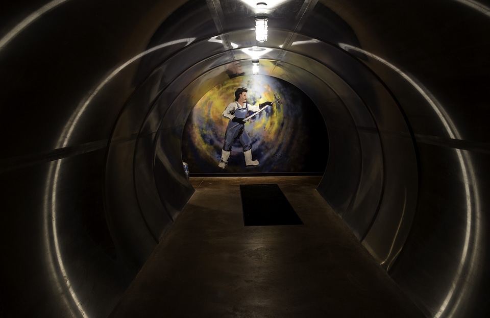Mural at the end of the Tunnel at New Glarus Brewery