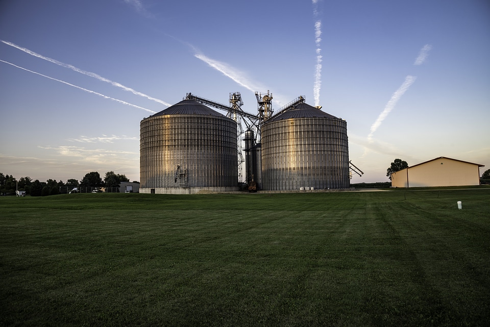 Large industrial buildings near Belleville, Wisconsin