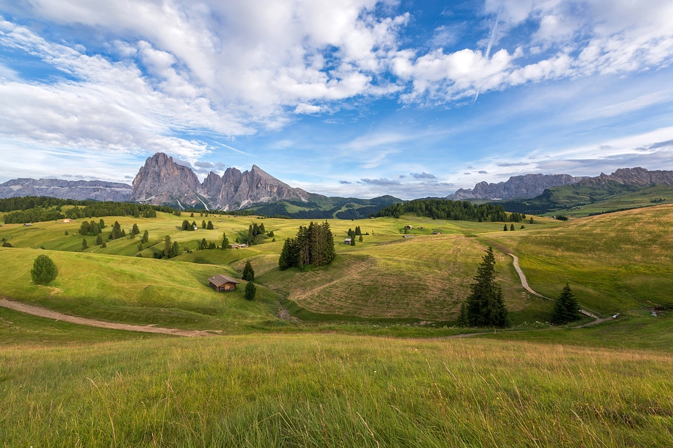 Beautiful landscape with sky and clouds in Italy photo