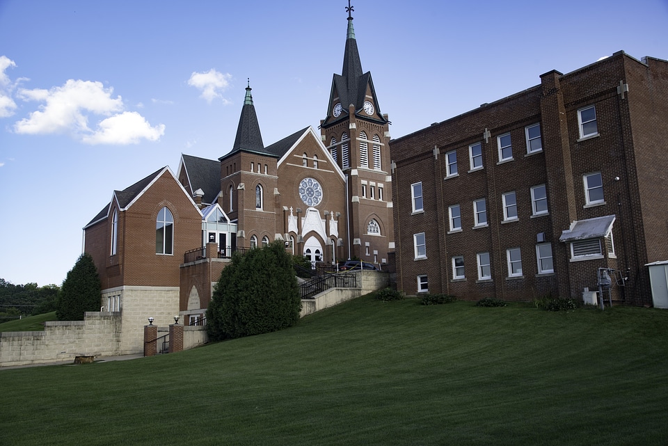 Back of the Church in New Glarus, Wisconsin